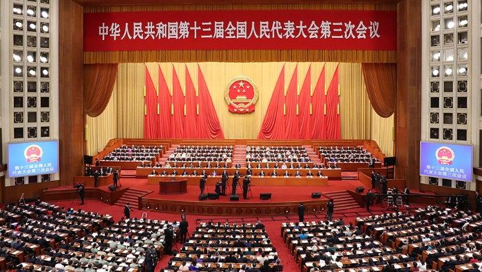 十三届全国人大三次会议第二次全体会议 十三届全国人大三次会议第二次全体会议