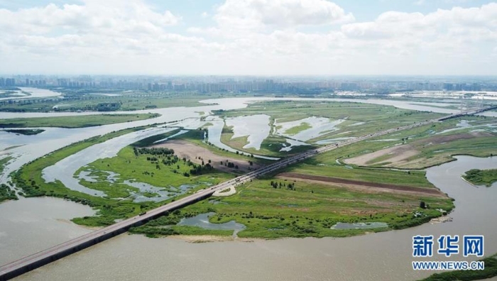 这是6月18日拍摄的黑龙江太阳岛国家湿地公园局部(无人机照片)。新华社记者王建威摄 这是6月18日拍摄的黑龙江太阳岛国家湿地公园局部(无人机照片)。新华社记者王建威摄